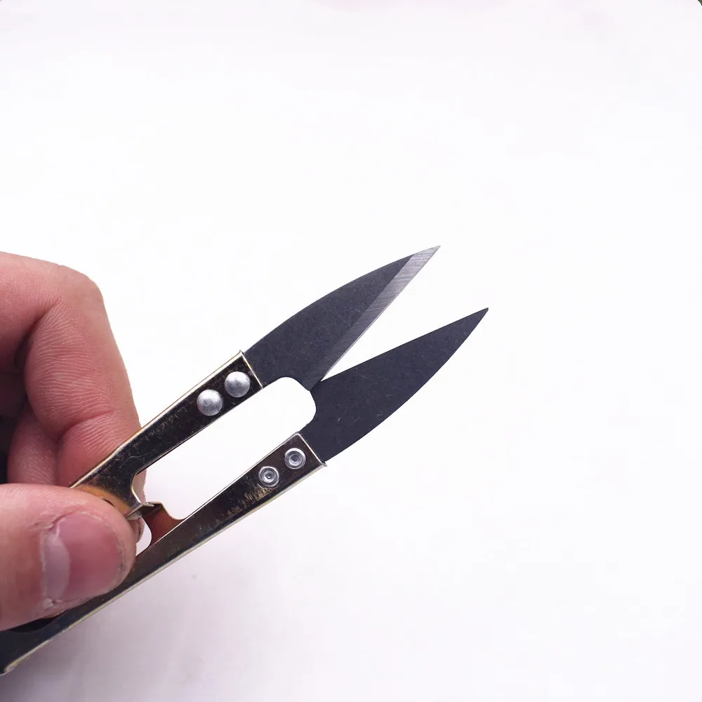 Lure Bait Fish Use Scissors 14.5g/105mm Fishing Tackle Electroplated Scissors U-shaped Ultra-Sharp Thread-Cutting Fishing Line