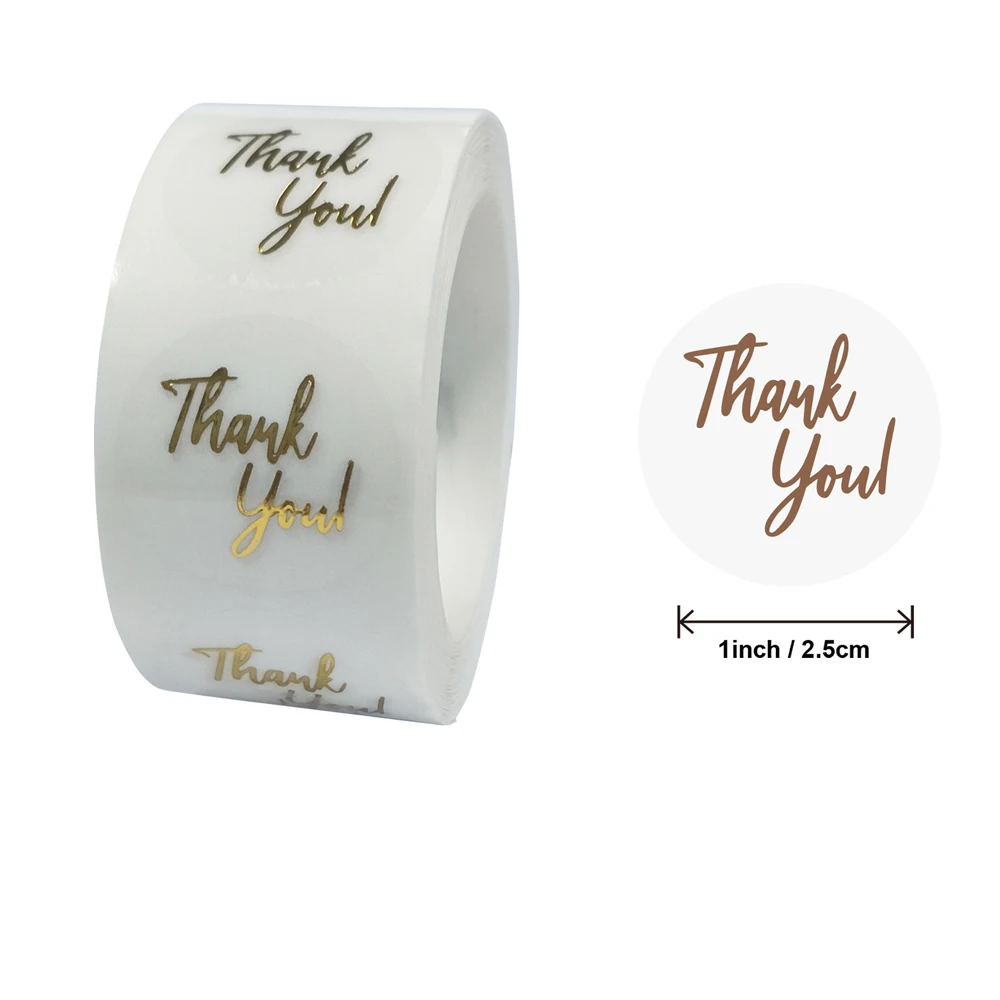 Thank You Stickers Labels Seals Thank You for Supporting My Small Business Stickers Roll Round Kraft Pink Black Labels For Shop 