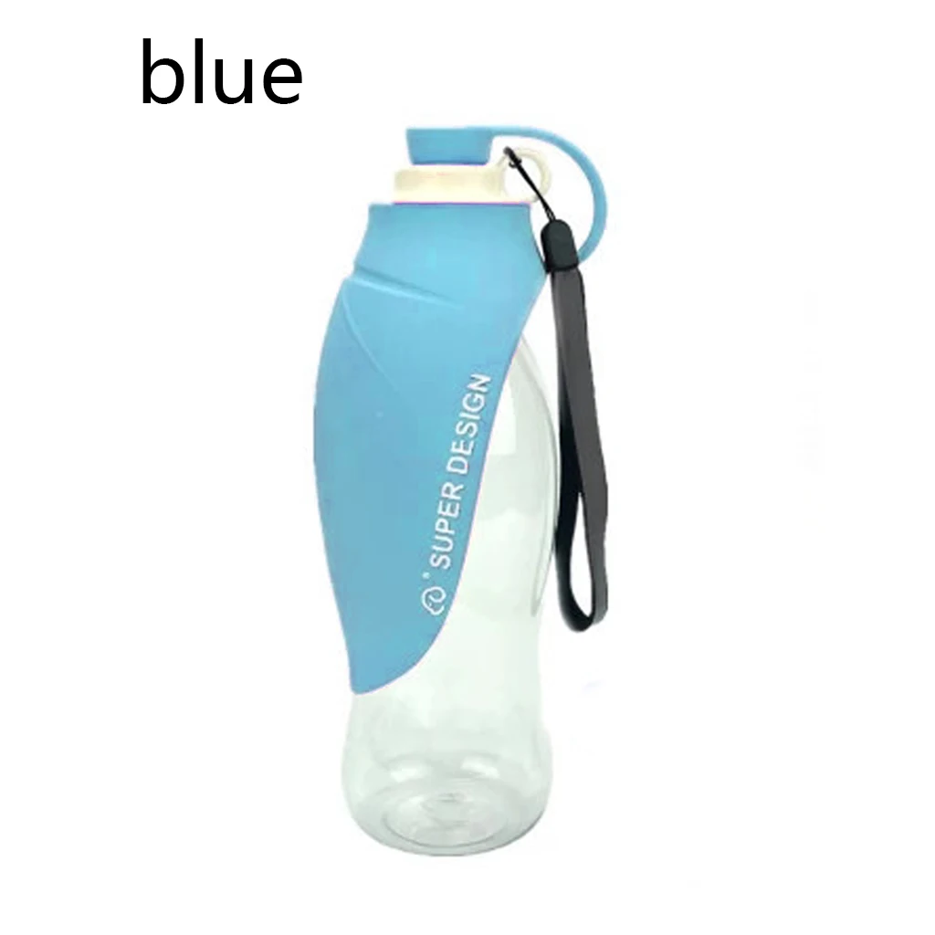 580ml Portable Pet Dog Water Bottle Soft Silicone Leaf Design Travel Dog Bowl For Puppy Cat 2