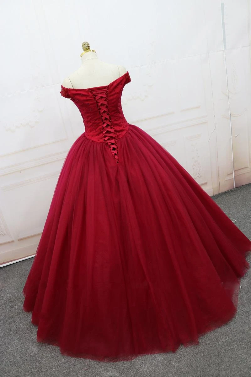 ANGELSBRIDEP Sweetheart Burgundy Quinceanera Dresses For 15 Party Fashion Beaded Special Occasion Cinderella Birthday Gowns