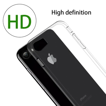 

CAMDEMS 50SETS wholesales Soft TPU Silicone Case Cover for Iphone 6 7 X Dirt-resistant Full body Transparent Shock-proof Cases