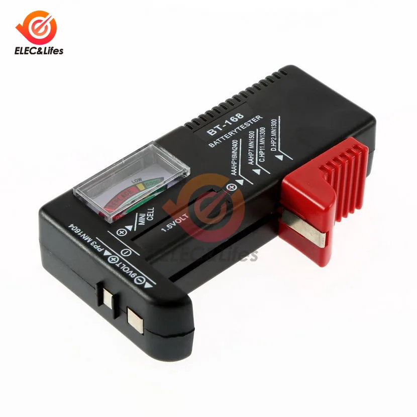 AA AAA 9V BT168 Portable Universal Digital Battery Tester Volt CheckerButton Multiple Size Battery Tester Checker