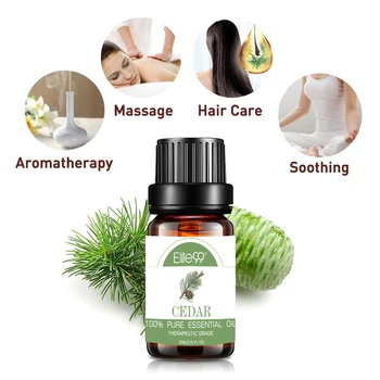 

Elite99 10ml Cedarwood Pure Essential Oils Calming Body Relieve Massage Essential Oil for Aromatherapy Diffusers Hair Care Oil