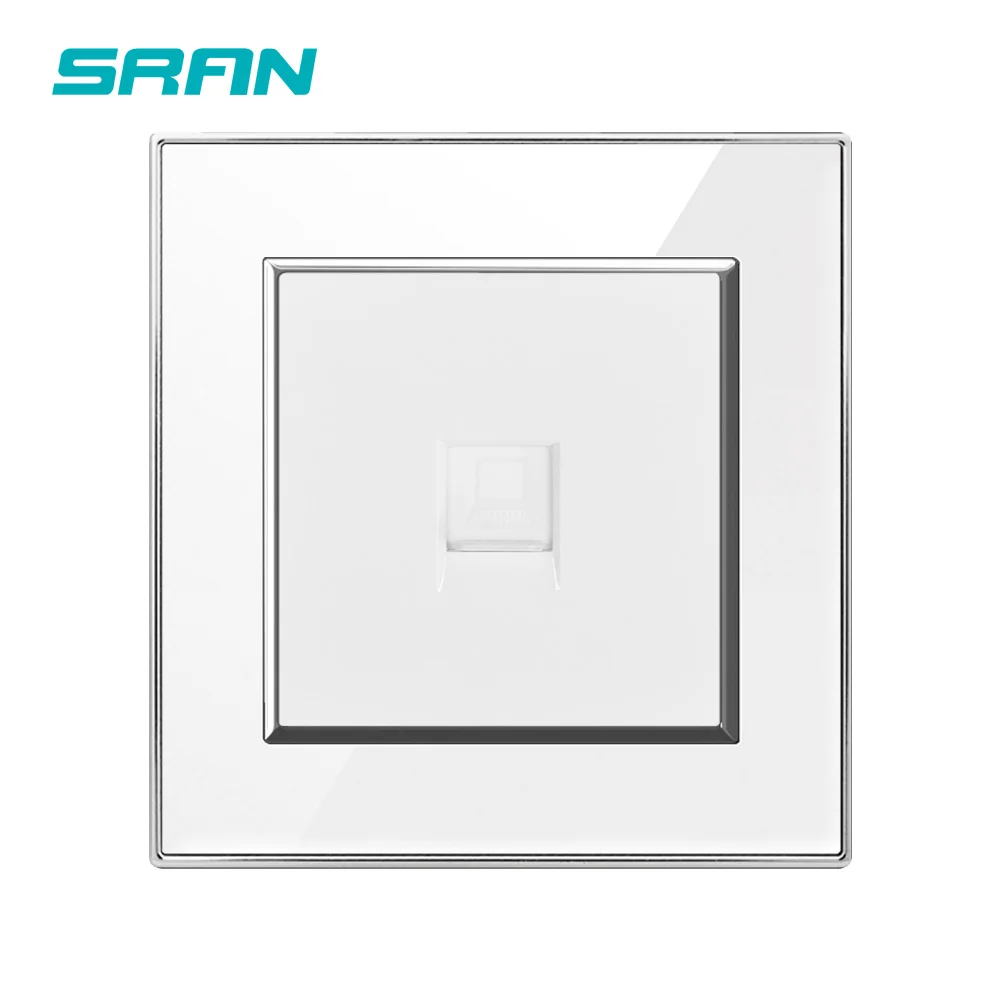 SRAN Wall computer socket port RJ45 internet CAT5 data network Jack plug electrical outlet crystal acrylic 86*86 | Обустройство дома