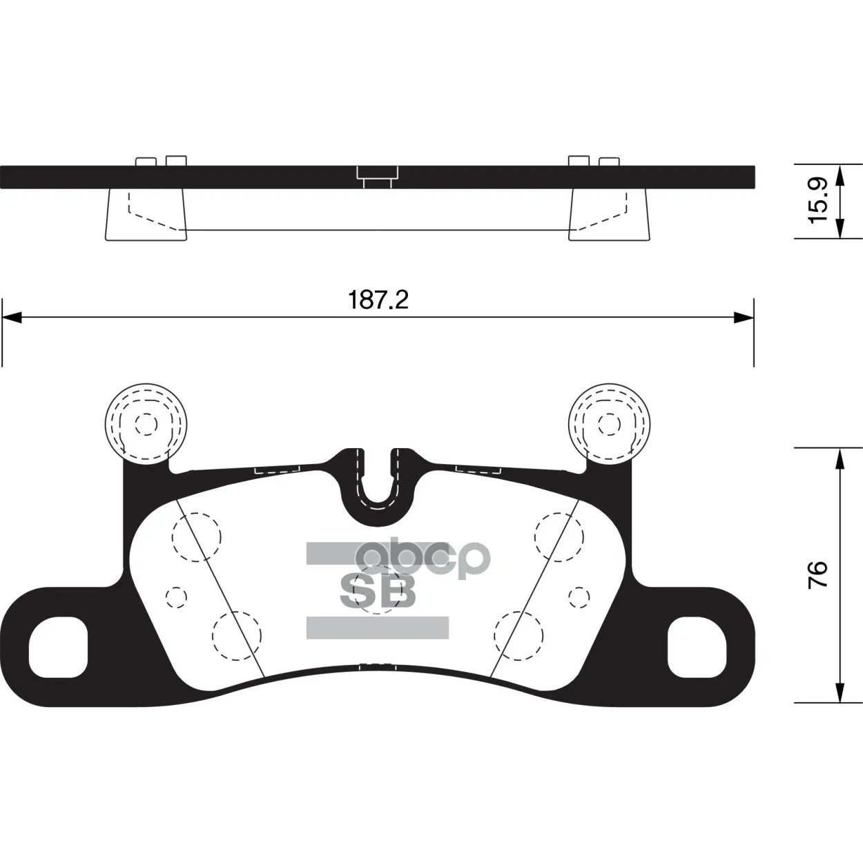 Sp2319_колодки Дисковые Задние! Porshce Cayenne 3.0-4.8 10 Sangsin Brake Sp2319 Sangsin brake арт. SP2319