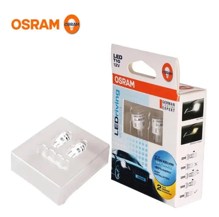 

OSRAM T10 12V1W 2000K to 8000K LED ledriving Standard car side Side marker turn-down collar light signal ,Red LED.Blue LED.