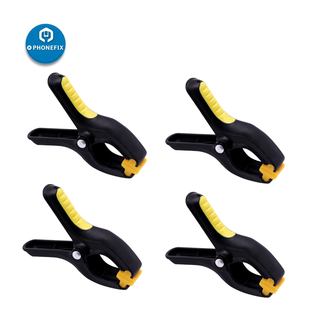 4pcs Plastic Clip Fixture LCD Screen Repair Fastening Clamp For iPhone iPad Samsung Tablet Cell Phone Screen Repair Adjustable Clamps