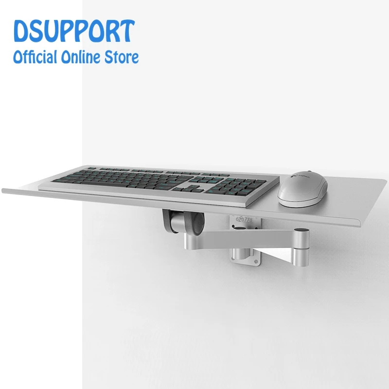 Dual Use Monitor And Keyboard Tray Wall Mount Foldable Keyboard Tray