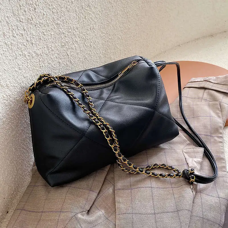 

Solid Color Chain PU Leather Crossbody Bags For Women 2020 Small Lady Messenger Bag Female Lingge Handbags and Purses