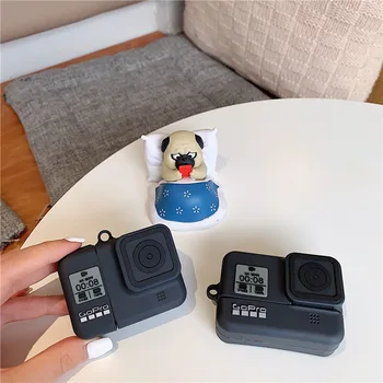 

Cute Luxury Extreme sports Gopro sports camera Silicon case for Apple airpods 1 2 Wireless charging cover for airpods pro capa