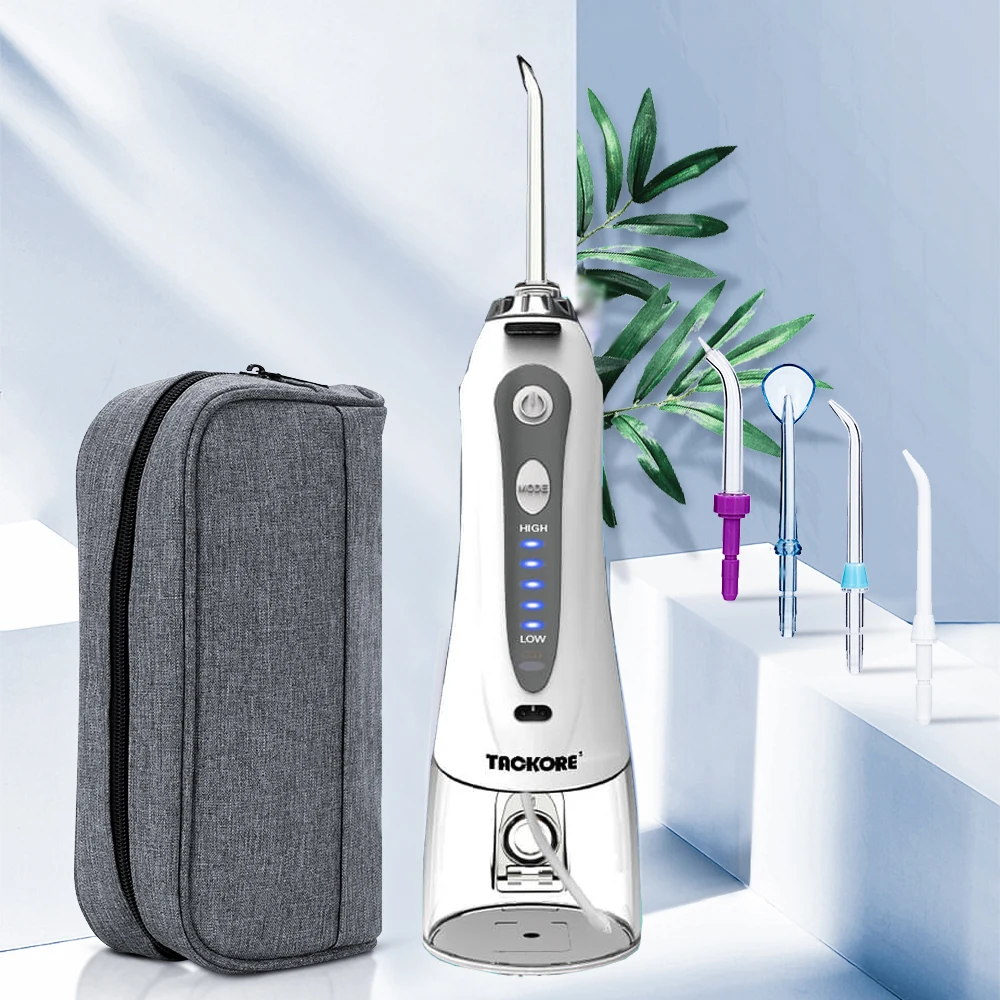Portable USB Oral Irrigator Electric Water Dental Flosser 3 Modes Teeth Cleaning 300ml Rechargeable Dental Irrigator Water Jet