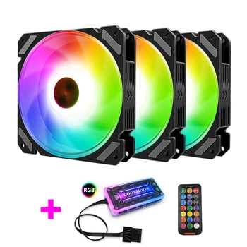 

Coolmoon Adjustable Computer Cooling Fan 120mm RGB Fan PC Case Fan Cooler Case Cooler Fans for Computer Cooler