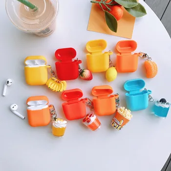

For Xiaomi AirDots Pro Case For Xiaomi Mi True /Air Lite cute mini candy fruit Silicone Earphone cover cartoon keyring case capa