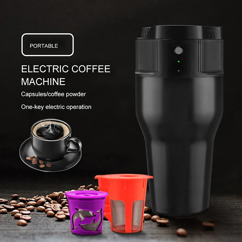 

500ML Cycle Extraction Coffee Machine Outdoor Mobile Pot Portable USB Electric Coffee Machine Capsule Coffee Machine