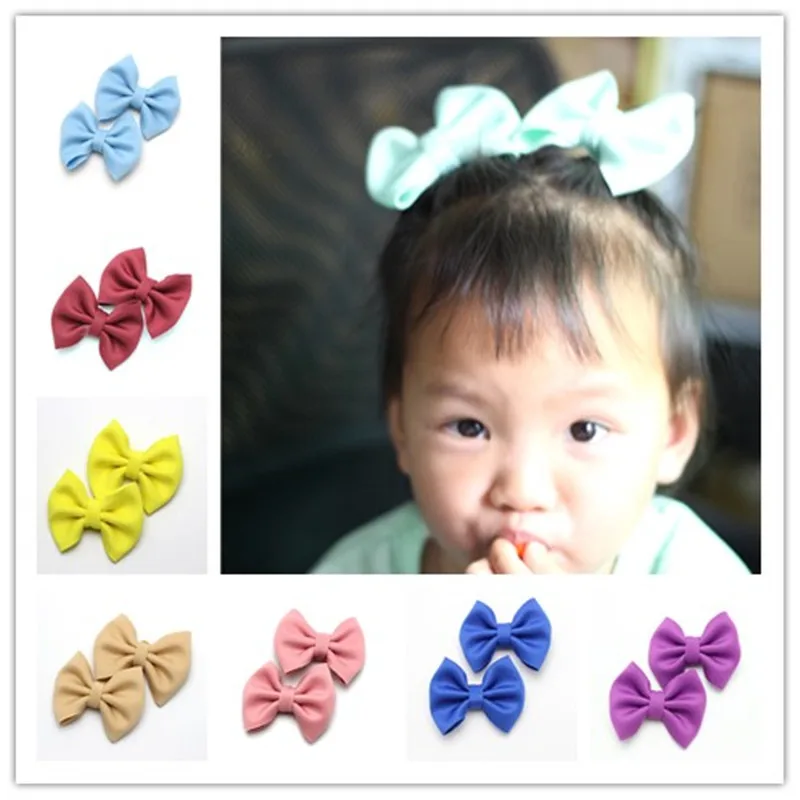 2pcs Hair Bow Baby Girl Headwear Newborn Hairbows Hairpin Children