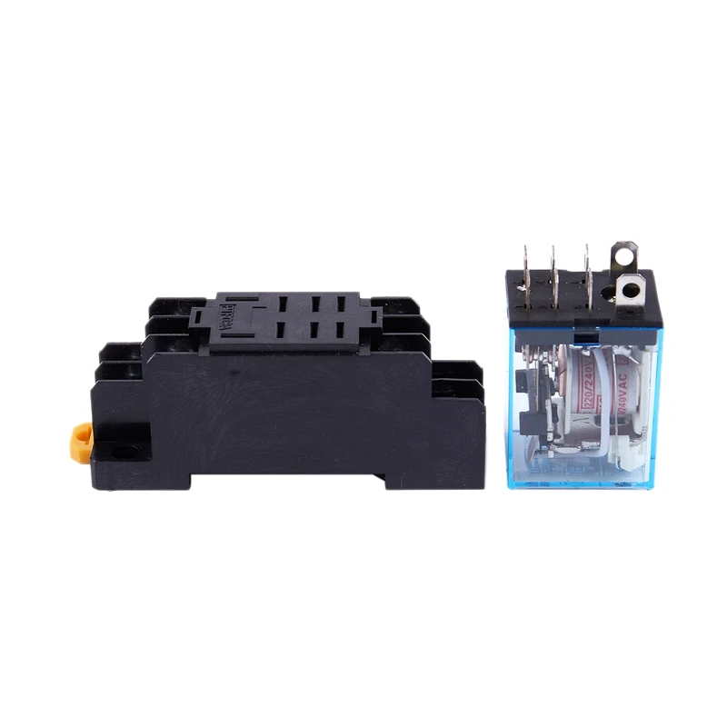 AC 220V Bobina Rel/é de potencia LY2NJ DPDT 8 Pin JQX-13F Base de enchufe de control Swtich