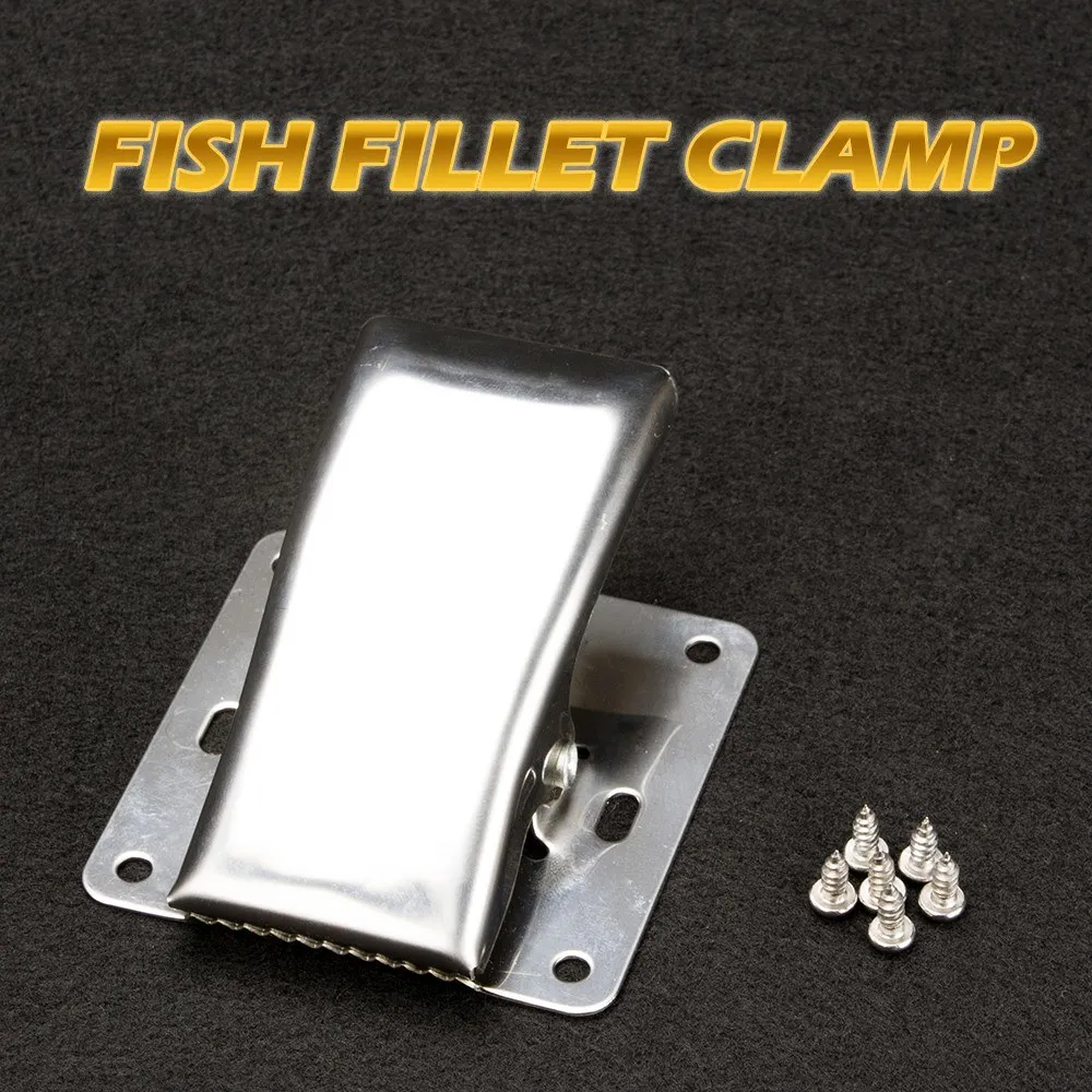 

Deep-jaw Fish Tail Clip Stainless Steel Fillet Clamp for Fish Cleaning Board Fishing Pliers Tools