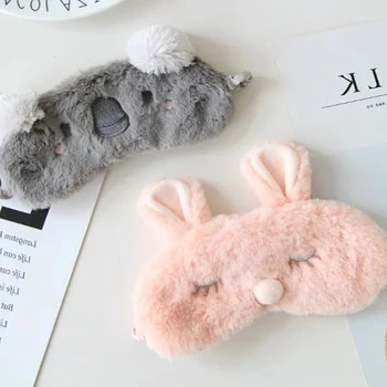 

Cute Eye Mask Plush Cartoon Rest Sleep Eye Mask Winter Travel Cartoon Animal Sleep Eye Mask Soft Rest Light Blocking Tool