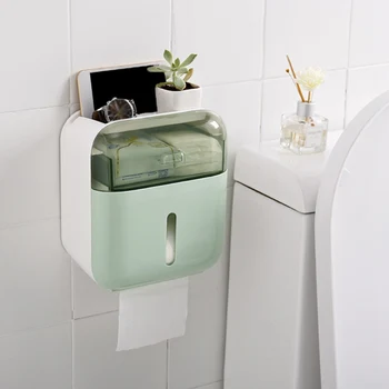 

Multi-function tissue box plastic toilet paper holder bathroom double paper tissue box wall mounted paper shelf storage box toil
