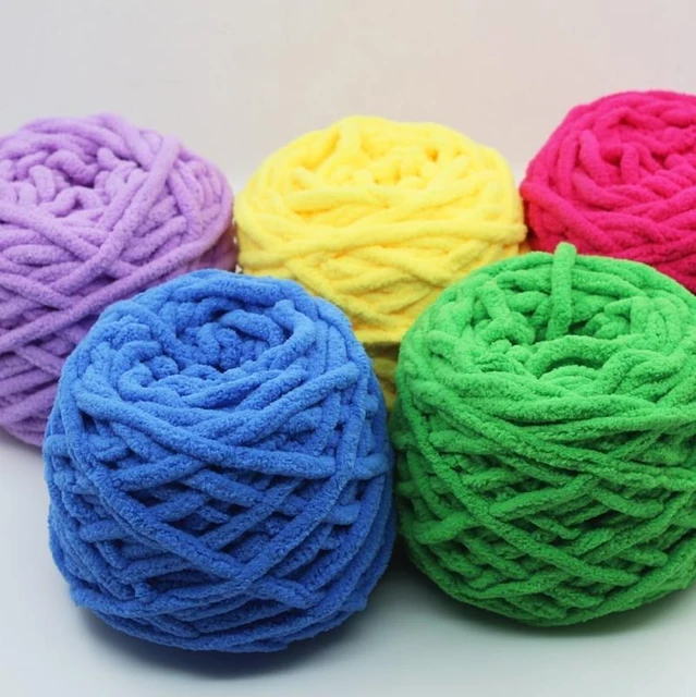 New 100g 1 Ply Soft Milk Cotton Polyester Blended Yarn Chunkys Chenille  Hand Knitting Crochet Baby Yarn Knit Hat Scarf Slippers - Yarn - AliExpress