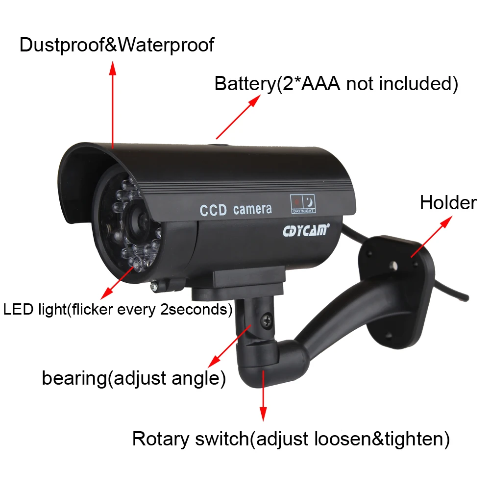 2 шт. 4 шт. муляж камеры наружные внутренние водонепроницаемые Bullet камера наблюдения для безопасности моделирование муляж камеры видеонаблюдения камера видеонаблюдения
