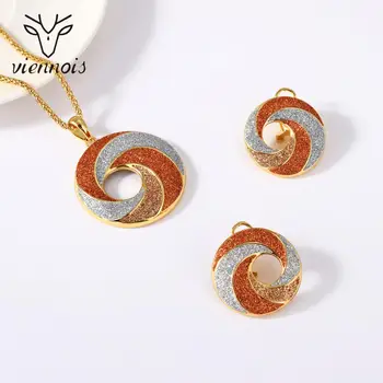 

Viennois African Jewelry Mix Color Choker Necklace and Earrings Jewelry Set For Women Gold Plated Dubai Jewelry Set