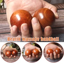 Hot Sale 1 Pair Wood Fitness Balls Massage Stress Relaxation Health Care Hand Grip Exercise M88