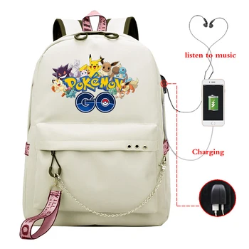 

Mochila Pokemon Pikachu Casual Backpack Women's Backpack USB Charging Bag, Girl, Boy Travel Backpack, Laptop Backpack