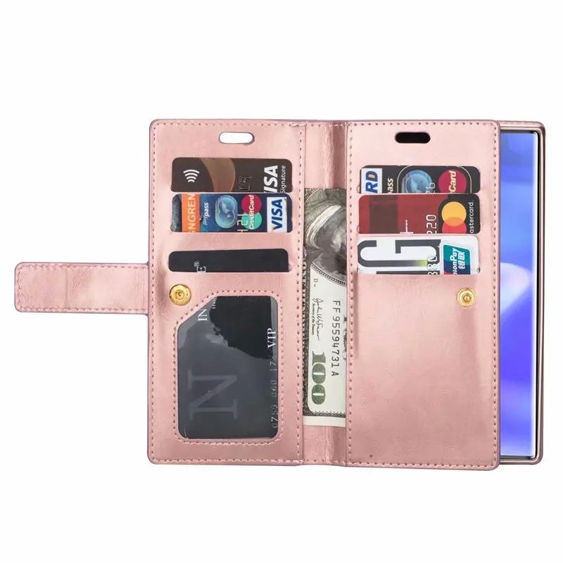 Кожаный бумажник на молнии сумка чехол для samsung Galaxy Note 10 S10 S8 S9 Plus Note 9 8 S6 S7 край A10 A20 A30 A50 A70 A90 M10 M20 M30