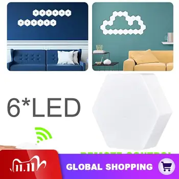

1pcs 6 LED Wireless Remote Control Night Light with Touch Switch 2 Modes Light for Cabinet/Baby Bedside Feeding /Wall Decoration