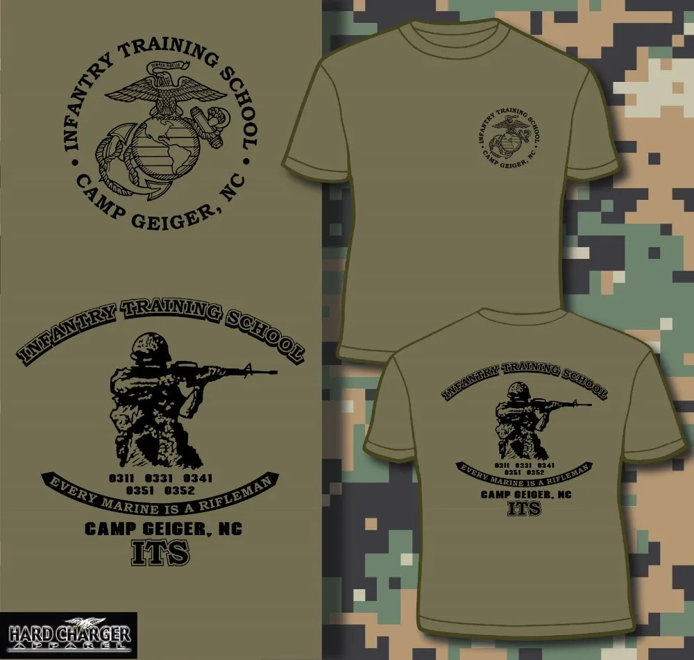 Usmc Военная морская пехота США тренировочная школьная футболка для лагеря