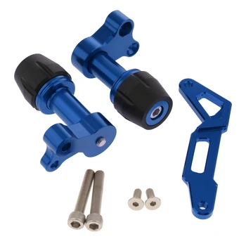 

1 Pair Motorcycle Frame Slider Crash Pad Falling Protector Protection Replacement for Honda Grom MSX125 MSX125SF (Blue)