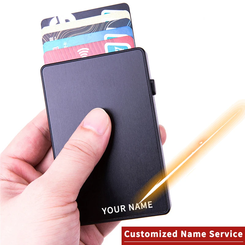 Bycobecy с лазерной надписью держатели для карт 2021 Модные мужские Rfid Антивор