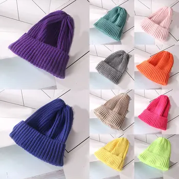 

Fashion Cute Knitted Pointy Hat Cap Winter Unisex Solid Warm Baggy Casual Beanie Ski Cap Bonnet Hat Girls Women 2019