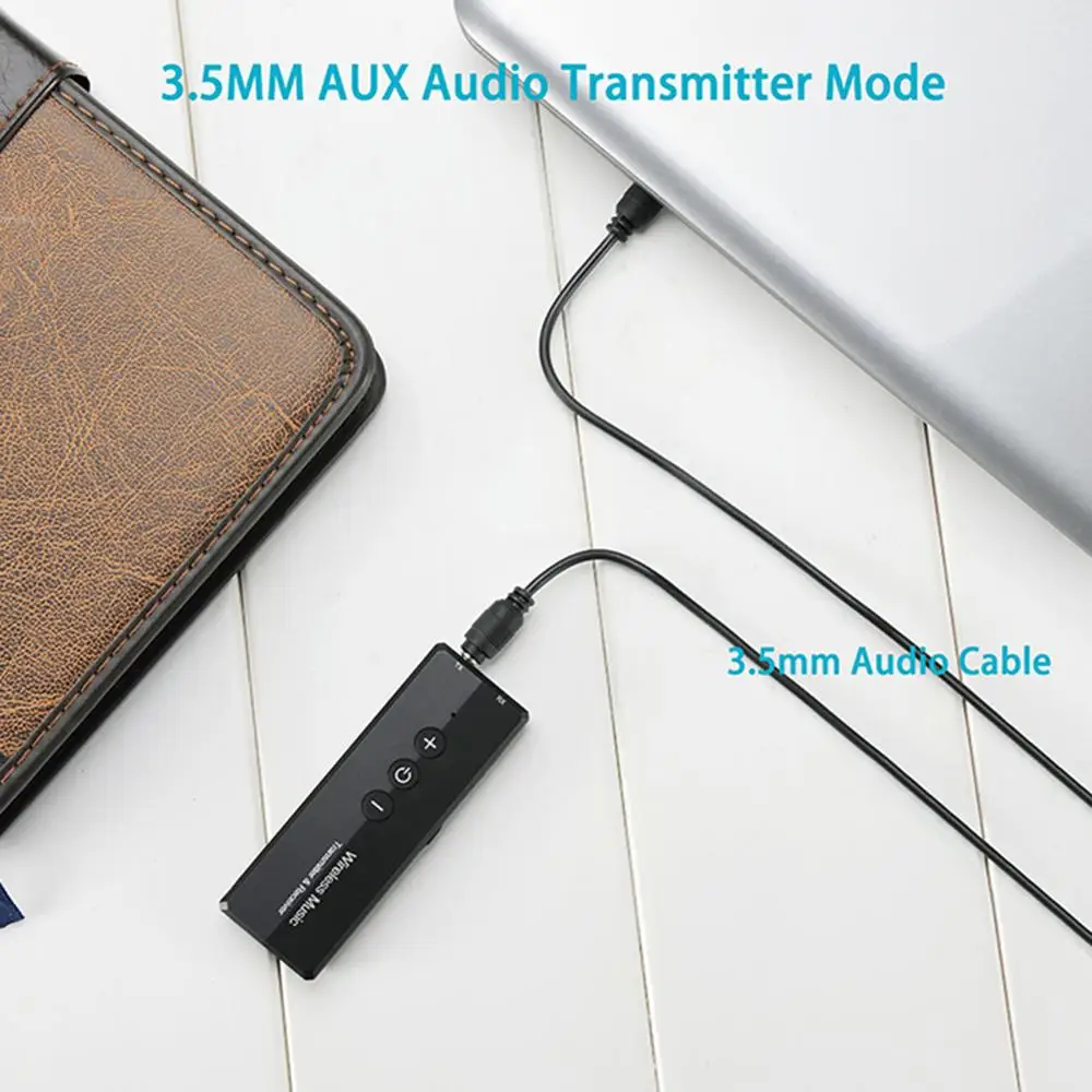 Bluetooth5 0 Adapter Transmitter and Receiver for TV to Wireless Headphone Speaker with AUX Interface