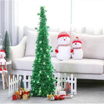 

150cm Mini Artificial Green Pointy Christmas Tree Small Xmas Tree New Year Home Ornaments Desktop Decorations Christmas Tree