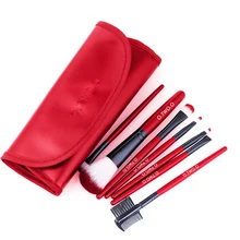 

Makeup Brushes Set 7Pcs with Rolling Pouch Synthetic Foundation Face Powder Blending Blush Concealer Cosmetics Brushes Kit