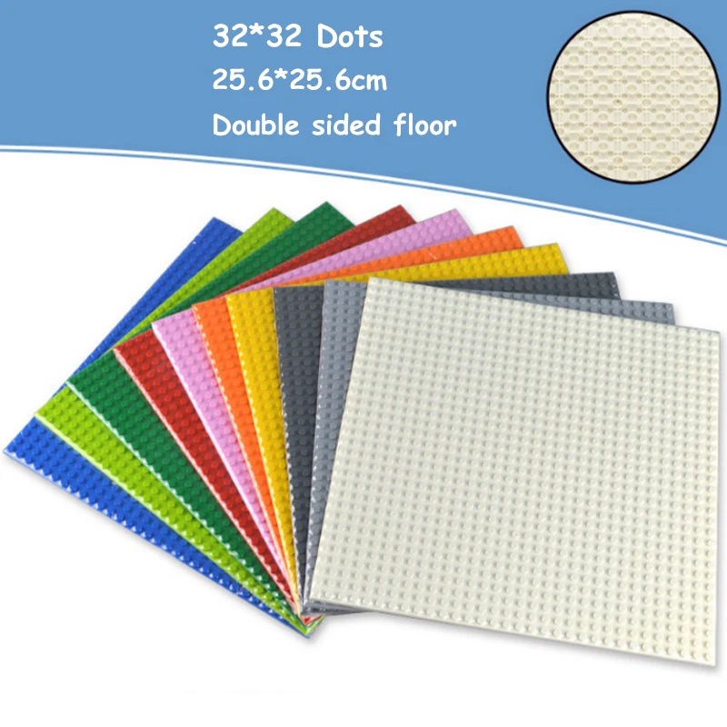 10 Colors 32*32 Dots High-Quality Double-sided Classic Baseplates Accessories DIY Building Blocks Bricks Base Plate for kid toys | Игрушки и