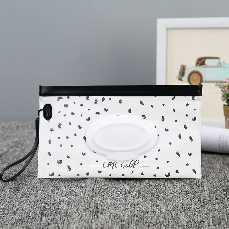 Caja de toallitas de limpieza reutilizable para bebé, toallitas respetuosas con el medio ambiente, bolsa de transporte, estampado de moda, cierre a presión, contenedor, 2021