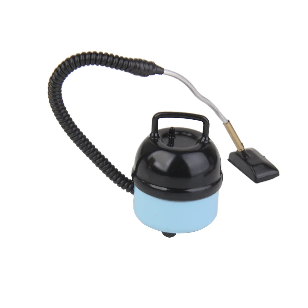 New Plastic 1/12 Dollhouse Miniature Cute Vacuum Cleaner Classic Pretend Play Furniture Toys for Child Doll House Docor Acceess