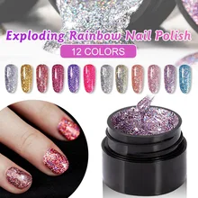 

5ml Solid Glitter Nail Gel Polish Soak Off Nail Gel Painting Varnish Rainbow Gel Polish Nail Art DIY Manicure Gel