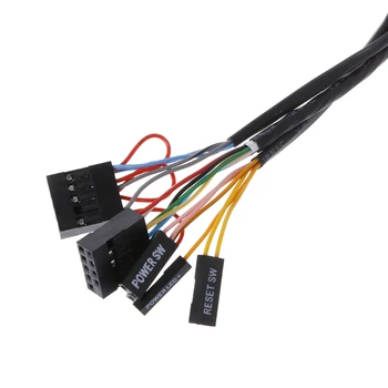 

Desktop Computer PC Case Power Supply on/off Reset Button Switch Extender Cable