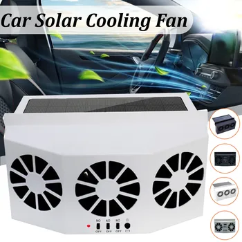 

5W Car Solar Exhaust Fan Solar Car Exhaust Fan Car Solar Cooling Artifact Exhaust Heat Fan Durable Dual Fan System Cooler