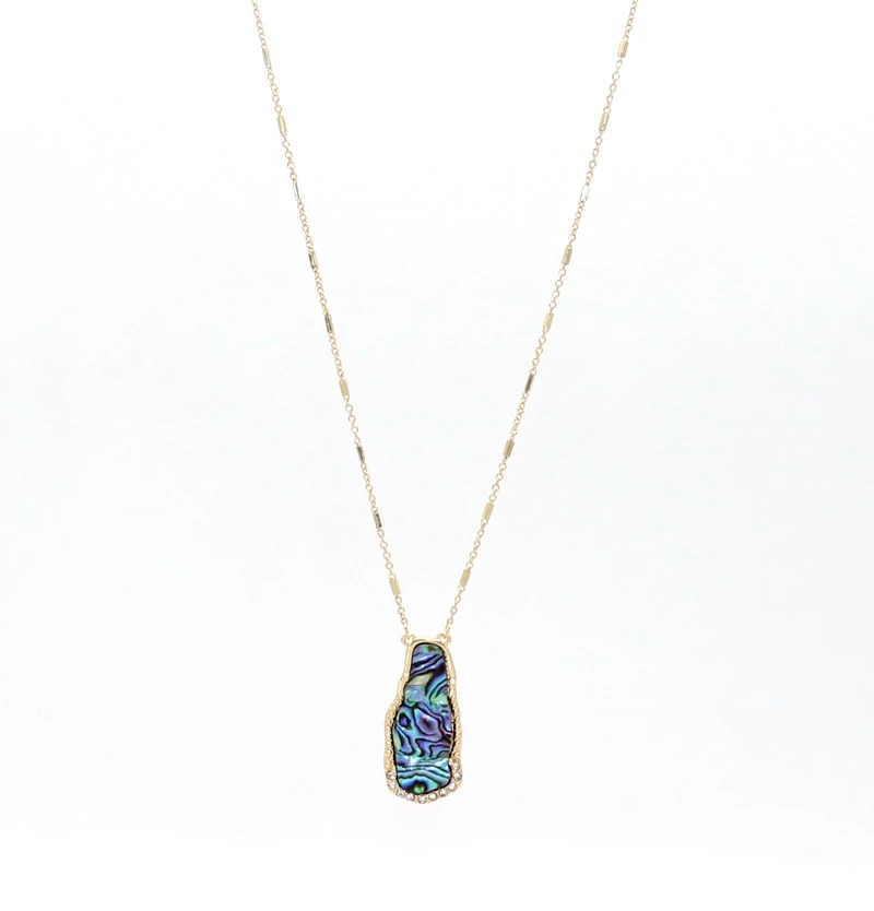 SEDmart, цветное, натуральное, абалоновое ожерелье с кисточкой, золотое, длинная цепочка, богемное ожерелье с кулоном, для женщин, мода для девушек - Окраска металла: 7