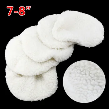 

5pcs Polishing Pads Bonnet Buffer Soft For 7-8\" Car Waxing White Reusable