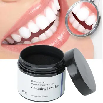 

60g Bamboo Charcoal Powder Oral Hygiene Remove Stains Yellowness Tooth Whitening Powder Teeth Deep Cleaning Reduce Teeth Stains