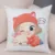 Lovely Girl and Cat Pillowcase Decor Cute Cartoon Child Cushion Cover Plush Pillow Case for Children Room Sofa Home Car 45x45cm 15