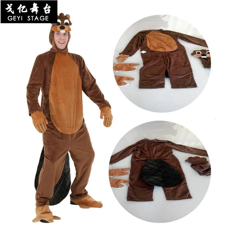 New animal beaver pajamas pajamas pajamas cartoon pajamas adult cosplay costume unisex onesies Halloween party paper for the kid New animal beaver pajamas pajamas pajamas cartoon pajamas adult cosplay costume unisex onesies Halloween party paper for the kid