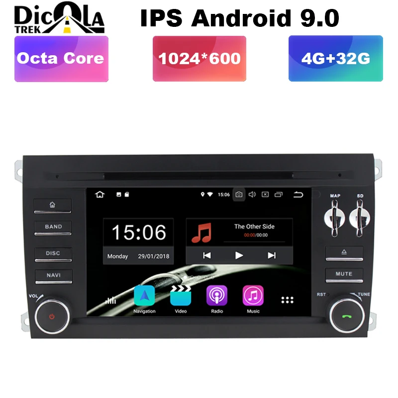 

2 Din Android 9.0 Car Multimedia For Porsche Cayenne GTS Radio 2003 2005 2009 2010 955 mm GPS Navigation DVD CD Head Unit stereo