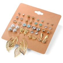 20 пар серьги-гвоздики гипоаллергенный Кристалл ювелирные изделия Ассорти несколько фабала серьги наборы